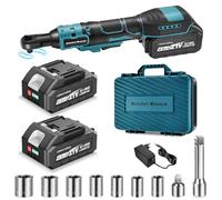 Yofuly liquet électrique Compatible avec Makita 18V 21V, 2 * 4000mAh Batteries 3/8 liquet Sans Fil, 60 Nm, 320 tr/min, Vitesse Variable avec 8 Clés à Douille, Tige d'extension