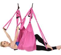 Yoga hamac anti-gravité balançoire hamac toile de yoga suspendus balançoire toile de yoga 250 * 150 cm （Rosa）