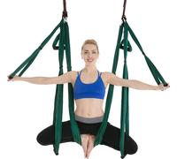 Yoga hamac anti-gravité balançoire hamac yoga tissu accrocher balançoire yoga tissu 250 * 150 cm （vert foncé）