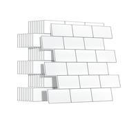 Yoillione Plus épais Credence Adhesive pour Cuisine, Faux Carrelage Adhesif Mural Salle de Bain, Crédence Adhesive Metro 3D (10 Pièces, Blanc)