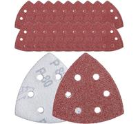 YoiYee Lot de 20 feuilles abrasives Delta avec, crochet et boucle triangulaire, papier abrasif, 6 trous, 93 x 93 x 93 mm, grain 80