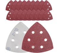 YoiYee Lot de 20 feuilles abrasives Delta Grain 150, papier abrasif triangle, 6 trous, 93 x 93 x 93 mm