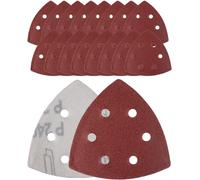 YoiYee Lot de 20 feuilles abrasives Delta grain 240, papier abrasif triangle, 6 trous, 93 x 93 x 93 mm
