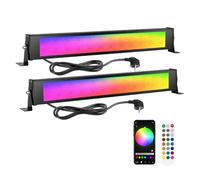 YOJZMA 2 x 28W Projecteur RGB LED Extérieur avec Télécommande et APP