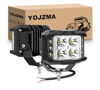 YOJZMA 2Pcs Phare de travail led, 4 Pouces 35W Cube projecteurs lumière