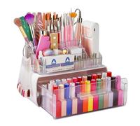 Yokilly Boîte De Rangement Onglerie Pour Vernis à Ongle : Boîte De Rangement Acrylique Pour Vernis à Ongles Avec Tiroir - Rack Onglerie Coffret De Rangement Pour Outils De Manucure