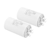 YOKIVE 2 Pcs 20uF CBB60 Condensateur avec 4 Broches AC 450V(Blanc 74x40mm) | pour Démarrage des Moteurs
