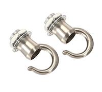 YOKIVE 2 pcs Alliage Plafond Crochet, Pendentifs Luminaires Cintres | Suspendu Lustre luminaire Lanternes, Excellent pour Cuisine, Maison (Nickel, 0,87x1,1-pouce)