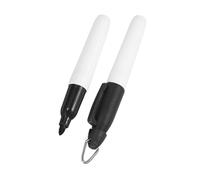 YOKIVE 2 Pcs Mini Marqueurs Permanents, Marqueurs De Balle De Golf Avec Porte-Clés Pour Réunion Accessoires De Bureau Maison (Noir)