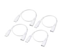 YOKIVE 4 Pcs T5 LED Tube Câble, Mâle à Femelle 2 Broche Extension Cordon, Branchez Jouez, Idéal pour Intégré LED Tube Luminaire (Blanc, 50cm / 1,64 Pied)
