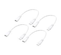 YOKIVE 4 pcs T5 LED Tube Câble, Mâle Vers Femelle 2 Broche Extension Cordon, Branchez et Jouez, Génial pour Intégré LED Tube Luminaire (Blanc, 30cm / 1 Pied)