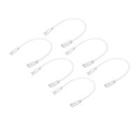 YOKIVE 6 pcs T5 T8 LED Tube Connecteur Round Câble, Extensible Cordon avec Double Fin Connecter éclairage Tubes, Excellent pour LED Intégré Tubes (Blanc, 0.98-Pieds)