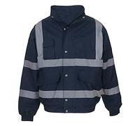 Yoko Blouson aviateur Classique Haute visibilité Yk043/Hvp211 pour Homme Bleu Marine Taille XXL