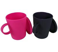YOKO DESIGN Lot de 2 Mug Cake Silicone/Platinum Violet Foncé/Fuchsia