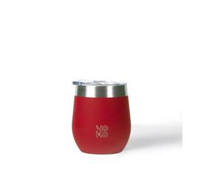 YOKO DESIGN - MUGS ISOTHERMES avec couvercles 250 ml ROUGE