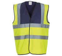 YOKO - Gilet - Adulte (2XL) (Bleu marine/Jaune)