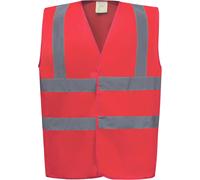 YOKO Gilet de travail Retro rouge Rouge XXL