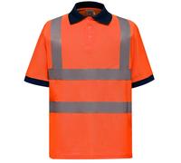 Yoko Hi-Vis Orange Ou Jaune Polo À Manches Courtes En Polyester S-6XL