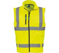 YOKO HV006 | Fluo Softshell Bodywarmer - Gilet de sécurité - Couleur : Fluo Yellow - Taille : S