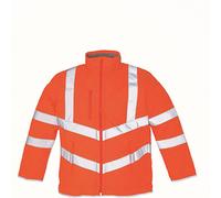 YOKO HVW706 | Veste de travail homme Hi Vis Kensington (with Fleece Lining) - Couleur : Hi-Vis Orange - Taille : L