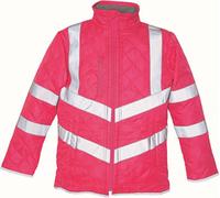 YOKO HVW706 | Veste de travail homme Hi Vis Kensington (with Fleece Lining) - Couleur : Rose - Taille : XXL