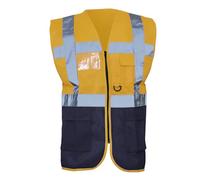 Yoko Veste de yk002/hvw801 Executive multifonction haute visibilité Gilet sans manches pour femme Large Orange/bleu marine