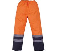 Yoko Veste de yk072/hvp463 Surpantalon Imperméable Haute visibilité Large Orange/Bleu Marine