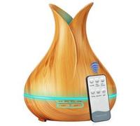 YOKULI - Humidificateur/Diffuseur 400ml LED avec Télécommande - Marron Clair G