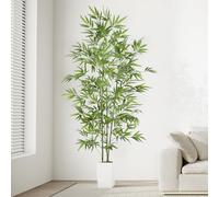 YOLEO Plante Artificielle en Bambou 180 cm - Grand Arbre réaliste en Bambou avec Pot Blanc - pour Salon, Bureau, Jardin, décoration intérieure - Cadeau de Pendaison de crémaillère