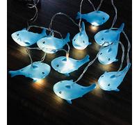 YoLight 10 LED Enfants Chambre Animaux Guirlande Lumineuse pour Vacances Mur Fenêtre Arbre Fête Cour Jardin Salon Dortoir Décoratif Squeeze son Grinçant (Requin, 5.4FT/10LED)