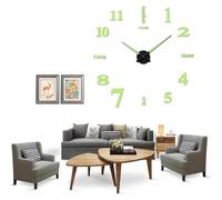 Yolistar Horloge Murale Lumineuse Moderne DIY 3D Silencieuse, Extensible de 60 à 90 cm, Grande Horloge Lumineuse à Quartz, Décoration Murale pour Chambre, Bureau, Cuisine et Maison