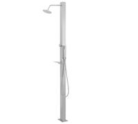 Yolola Douche de jardin, douche extérieure en acier inoxydable, douche de jardin, colonne de douche, douche de piscine, douche extérieure, pour jardin, piscine et extérieur, droite