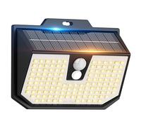 Yolsunes Lampe Solaire Exterieur Jardin avec Detecteur 3 Modes,3000K | Lumière Solaire Extérieure Detecteur de Mouvement,132 Éclairage Extérieur LED,IP65 Etanche pour Mural Jardin Garage Carport