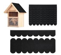 yolzhxe 32 Pièces Mini Bardeaux de Toiture Auto Adhésifs Découpable | Feutre de Toit pour Nichoir, Bardeau Toit Imperméabilité, pour Nichoir, Clapier, Hôtel à Insectes, Niches (Noir)