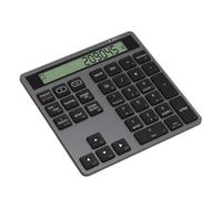 Yominerr Clavier Numérique avec Affichage Bluetooth Calculatrice Clavier Ergonomique Bluetooth Double Mode Calculatrice 2 en 1 Portable Gris