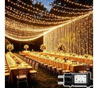 Yomistar Guirlandes Lumineuses Rideau 600 LED Rideau Lumineux avec Transformateur, Timer, 8 Modes Guirlande Lumineuse Mariage IP65 Étanche Lumiere Noel Pour Interieur Exterieure Decoration