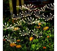 Yomistar Lot de 2 lampes solaires d'extérieur - 160 LED - 8 modes - Pissenlit - Étanche - Pour jardin, terrasse, pelouse
