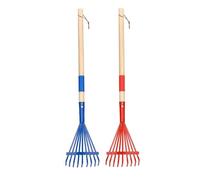 yomoe 2pcs de Râteaux pour Enfants en Métal avec Manche en Bois Dur de 27 Pouces. Râteau pour le Jardinage, Mini Râteau pour les Enfants, Outils de Jardin pour la Pelouse et la Cour.