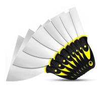Yonality Couteau à Enduire, Lot de 8 spatules en acier inoxydable avec poignée en plastique, Spatule Bricolage, pour réparation de cloison sèche, application de mastic, retrait de papier peint