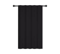 YONGFOTO Raisin Noir Semi-Obscurcissant Rideaux Campagnard Nordique Bohème Moderne Couleur Unie Occultation Passe Tringle Habillage de fenêtre pour Salon et Chambre, 107x160cm, 1 Panneau