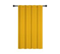 YONGFOTO Récolte d'or Semi-Obscurcissant Rideaux Campagnard Nordique Bohème Moderne Couleur Unie Occultation Passe Tringle Habillage de fenêtre pour Salon et Chambre, 117x183cm, 1 Panneau