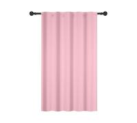 YONGFOTO Rose Semi-Obscurcissant Rideaux Macaron Campagnard Nordique Bohème Couleur Unie Occultation Passe Tringle Habillage de fenêtre pour Salon et Chambre, 140x229cm, 1 Panneau