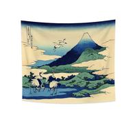 YONGFOTO Tapisserie Murale Japonaise Ukiyo-e Mont Fuji 36 vues Pièce Tenture Umezawa dans la province de Sagami Deco Tenture Murale Poster Japonais Peinture Hokusai Estampes 180x160cm
