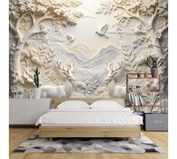 YONGHONGKEJI Papier Peint 3D 600X400Cm Forêt De Cerfs Fresque Murale Photo Intissée Paysage Naturel En Relief Luxueux Décoration pour Chambre Ou Salon 600X400Cm/240X160Inch(L X H)