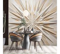 YONGHONGKEJI Papier Peint Minimaliste Et Luxueux À Motif Floral Abstrait Rayonnant, Effet Relief 3D, Pour Salon, 400 X 280 Cm / 160 X 112 Pouces (L X H)