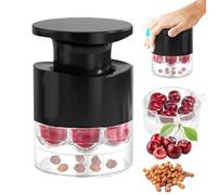 Yongmcxhhj Denoyauteur Cerise Dénoyauteur Mirabelle Dénoyauteur À 7 Trous Type À Poussoir Protection Anti-éclaboussures Pour Cerises Dattes Rouges Et Petits Noyaux De Fruits