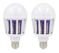 YONGQING Pack de 2 ampoules LED ampoule anti-moustique 220v 110v E27 9w lampe anti-moustique électronique pour éclairage domest A246