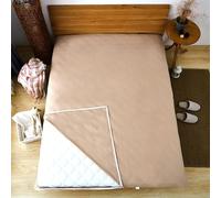 YongXinMY Housse de matelas futon de sol avec fermeture éclair - Protecteur de matelas couleur unie à couverture complète, lavable, anti-poussière, housse de futon détachable avec fermeture éclair