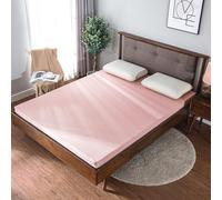 YongXinMY Housse de matelas futon de sol avec fermeture éclair - Protection complète lavable, anti-poussière et amovible avec fermeture éclair pour matelas de sol tatami japonais (rose, 90 x 200 cm)