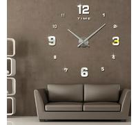 Yonis Horloge murale quartz - Argent